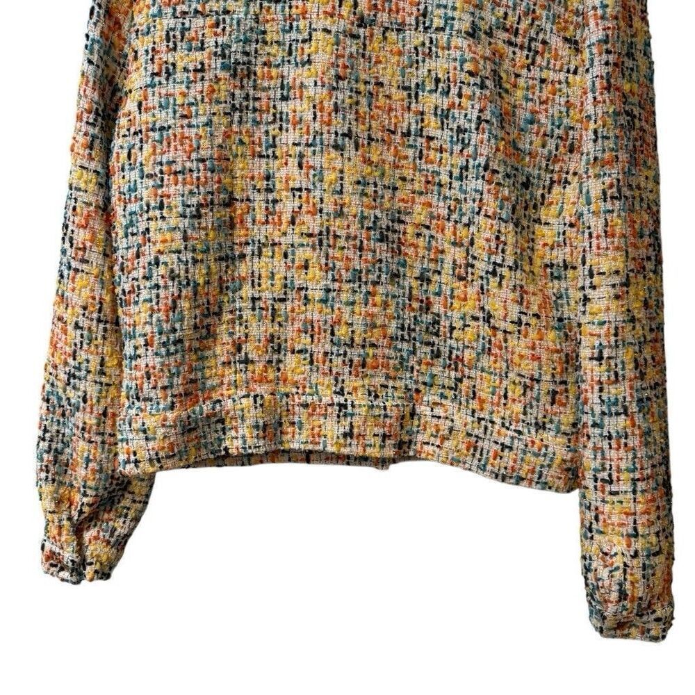 MADISON.MAISON Faux Fur-Collar Tweed Jacket Size Large NWT $795 - Picture 6 of 16